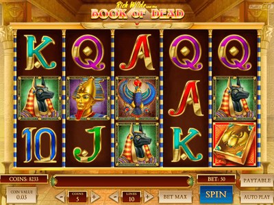 Игровой аппарат Book Of Dead студии Play'n GO